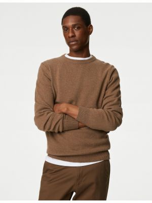 Vlněný svetr Marks & Spencer hnědý