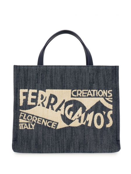 Τσάντα shopper με κέντημα Ferragamo