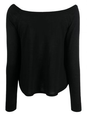 Vlněný svetr Semicouture černý