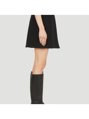 Mini falda de lana Jil Sander negro