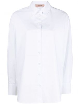 Koszula bawełniana Twinset biała