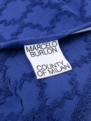 Chalatas su abstrakčiu raštu Marcelo Burlon County Of Milan mėlyna
