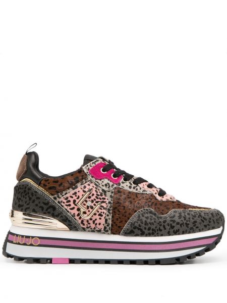 Leopard trykt sneakers Liu Jo brun