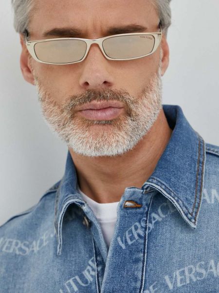 Okulary przeciwsłoneczne Tom Ford beżowe