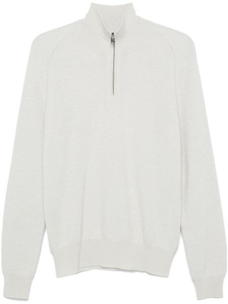 Trøje lynlås kort sweater Brioni grå