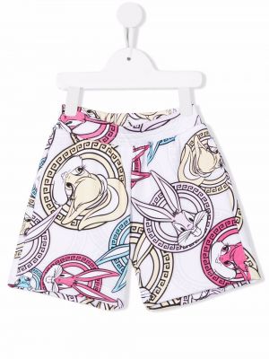 Trykt shorts for jenter Monnalisa hvit