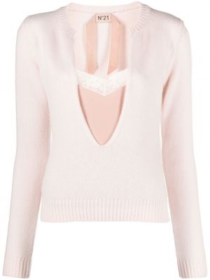 Sweter wełniany N°21 różowy