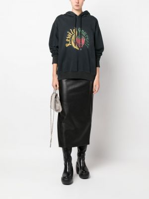 Jersey hoodie mit print Stella Mccartney schwarz