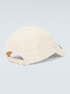 Cappello con visiera di cotone Balenciaga bianco