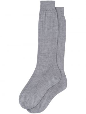 Hedvábné ponožky Miu Miu šedé