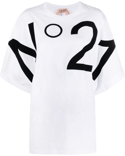 Camiseta oversized Nº21 blanco