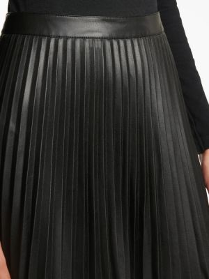 Dirbtinės odos plisuotas odinis sijonas Proenza Schouler juoda