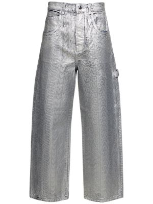 Jeans oversize Marc Jacobs argenté