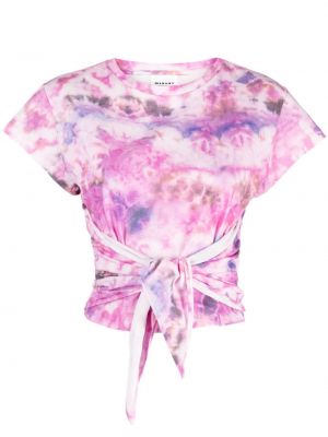 T-shirt à imprimé tie dye à motif étoile Marant étoile rose