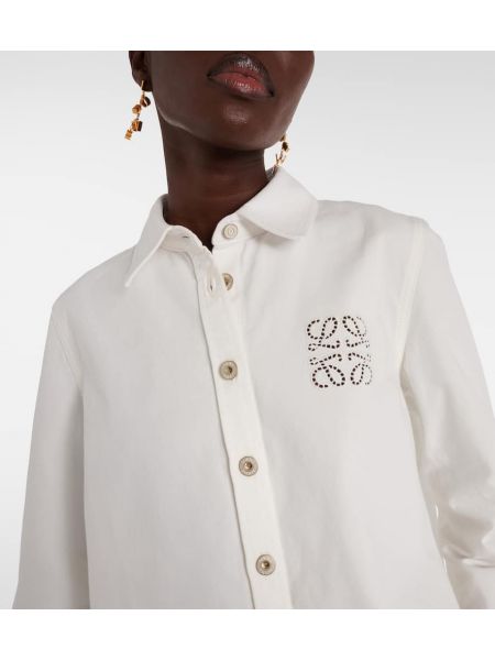 Bavlnená košeľa Loewe biela