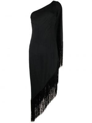 Midi šaty s třásněmi Taller Marmo černé