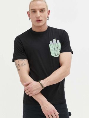 Памучна тениска с дълъг ръкав с принт Rip Curl черно
