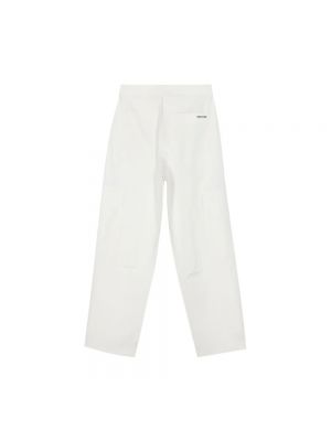 Proste spodnie Calvin Klein białe