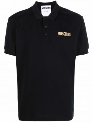 Poloskjorte med print Moschino svart