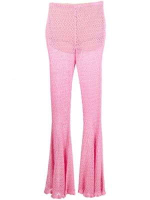Πλεκτό παντελόνι Blumarine ροζ