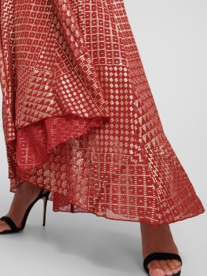 Μάξι φόρεμα με σχέδιο Rixo κόκκινο