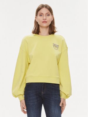 Bluza dresowa bawełniana Pinko żółta