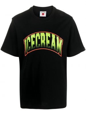 Bombažna majica Icecream črna