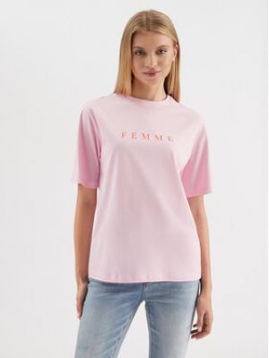 T-shirt large Selected Femme violet