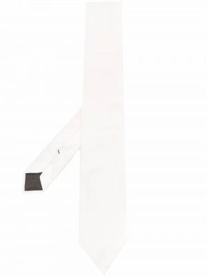 Krawat z jedwabiu Caruso, biały