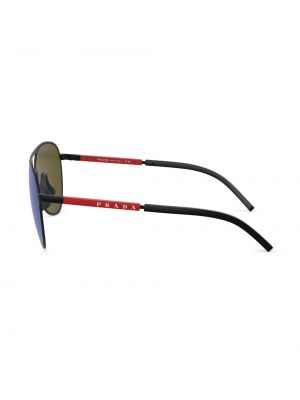 Saulesbrilles ar apdruku Prada Linea Rossa melns