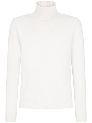 Вълнен пуловер Dolce & Gabbana бяло