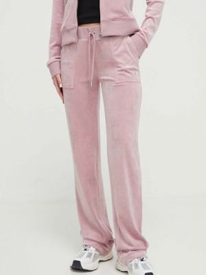 Pantaloni sport din velur Juicy Couture roz