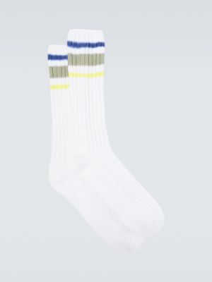 Pruhované ponožky Sacai biela