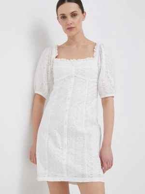 Sukienka mini dopasowana bawełniana Gap biała