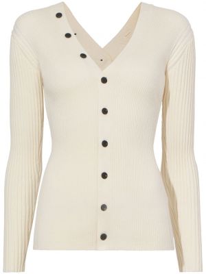 Cardigan en tricot à col v Proenza Schouler White Label blanc