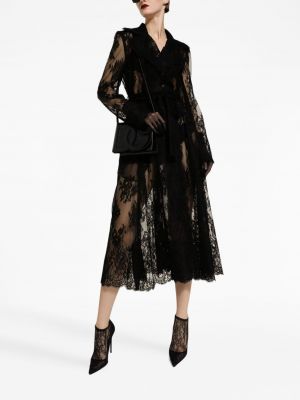 Krajkový kabát Dolce & Gabbana černý