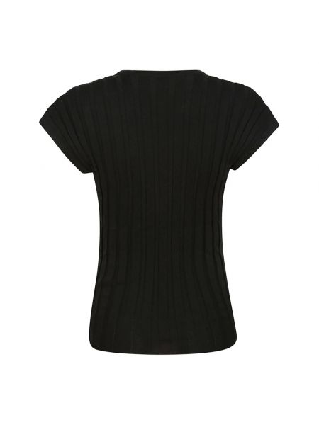 Camiseta de algodón a rayas Zanone negro