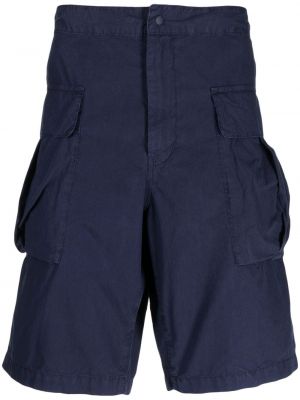 Bombažne cargo kratke hlače Aspesi modra