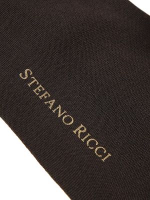 Шерстяные носки Stefano Ricci коричневые