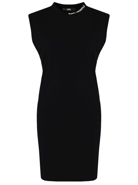 Платье из вискозы Karl Lagerfeld черное