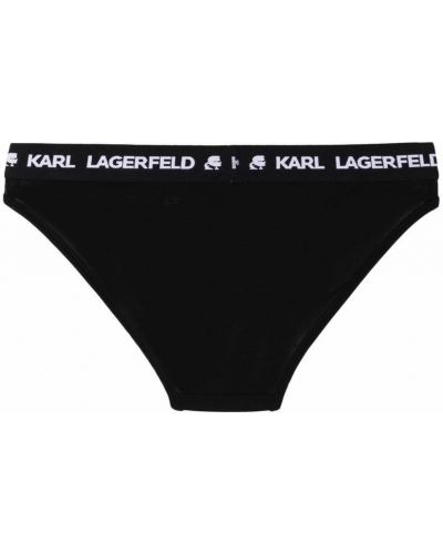 Tangas con estampado Karl Lagerfeld negro