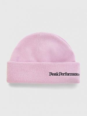 Вълнена шапка Peak Performance розово