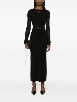 Průsvitné dlouhé šaty Totême černé