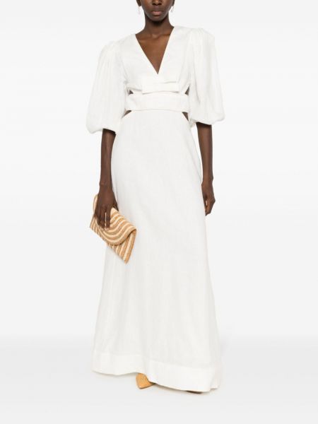 Bavlněné šaty Adriana Degreas bílé