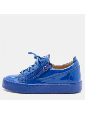 Sneakersy skórzane Giuseppe Zanotti Pre-owned niebieskie