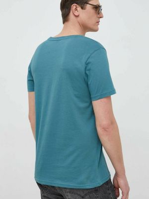Bavlněné tričko s potiskem Tommy Hilfiger zelené