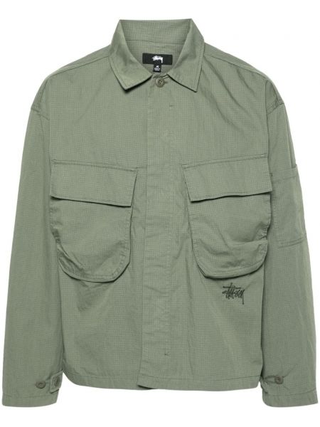 Siuvinėta marškiniai Stüssy žalia