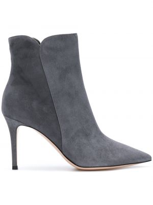 Wildleder ankle boots Gianvito Rossi grau