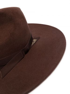 Plstěný vlněný klobouk Borsalino hnědý