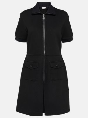 Mini vestido de algodón Moncler negro
